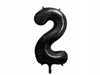 PartyDeco Balon foliowy Cyfra ''2'', 86cm, czarny