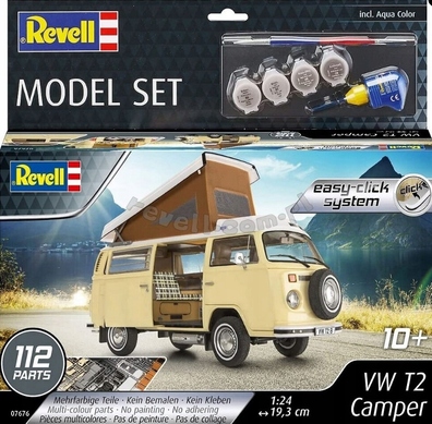 Model do składania REVELL /67676/ VW T2 Camper farby klej