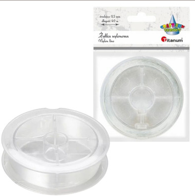 Żyłka nylonowa 0,5mm 40m Craft Fun na szpuli transparentna bransoletka