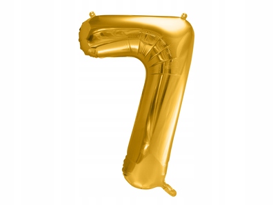 PartyDeco Balon foliowy Cyfra ''7'', 86cm, złoty