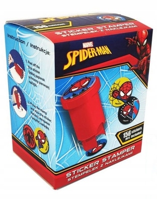 Stempel z naklejkami mix 2 wzorów Spiderman