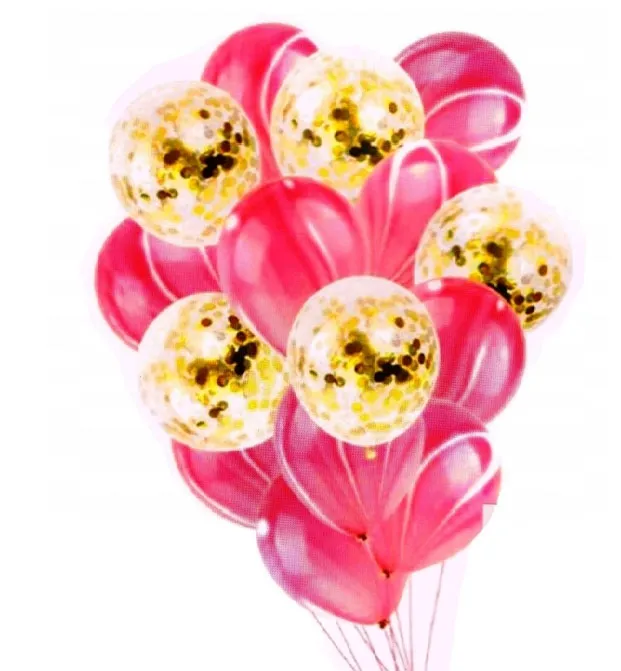 Zestaw balonów Balon z konfeti mix wzorów (3)