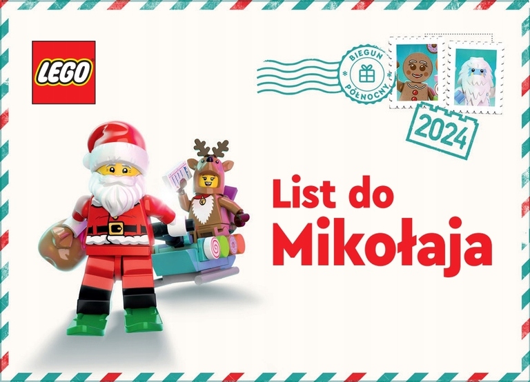 LEGO List do Świętego Mikołaja z naklejkami LEGO (1)
