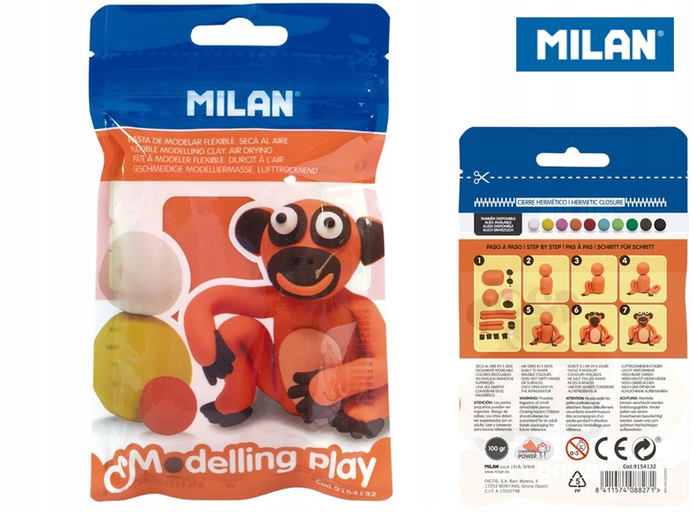 Modelina air dry pomarańczowa Milan (2)