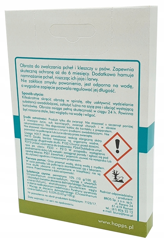 OBROŻA ODSTRASZAJĄCA PCHŁY KLESZCZE DLA PSA 35cm H (2)